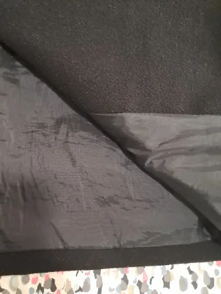 Abrigo de paño negro talla M