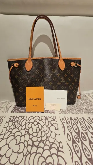 Borsa Louis Vuitton Neverfull PM Marrone