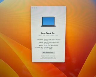 MacBook Pro A1708 2017 16GB SSD Plata