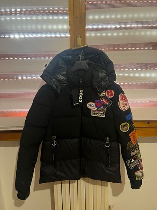 Giubbotto Dsquared2 nero con patch