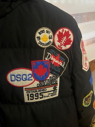 Giubbotto Dsquared2 nero con patch