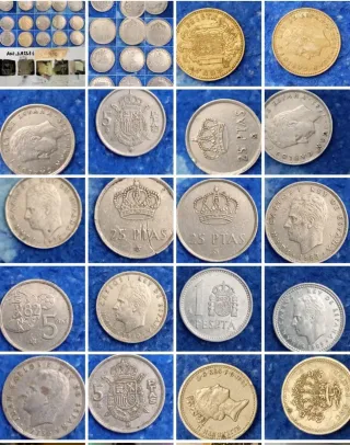 Lote de monedas antiguas españolas
