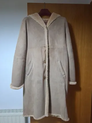 Abrigo piel doble faz Caramelo