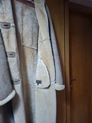 Abrigo piel doble faz Caramelo