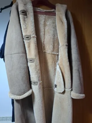 Abrigo piel doble faz Caramelo