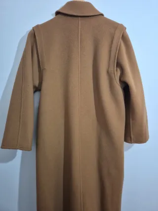 Abrigo Lana Marrón Vintage Mujer Talla 44