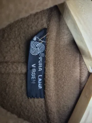 Abrigo Lana Marrón Vintage Mujer Talla 44