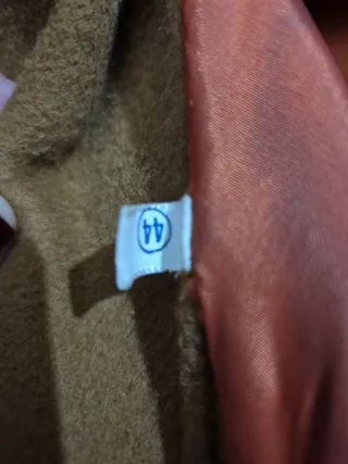 Abrigo Lana Marrón Vintage Mujer Talla 44