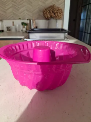 2 Moldes Repostería Silicona Azul y Rosa