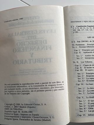 LEYES GENERALES DEL DERECHO FINANCIERO Y TRIBUTARI
