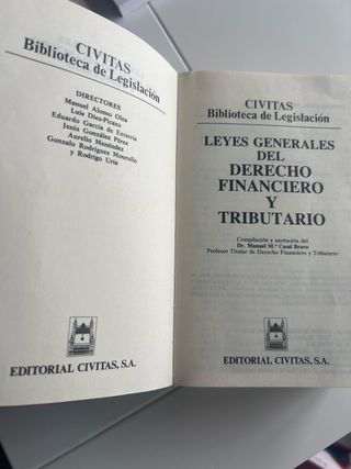 LEYES GENERALES DEL DERECHO FINANCIERO Y TRIBUTARI