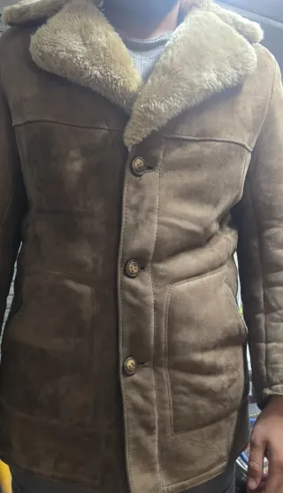 Cappotto in pelle vintage da donna