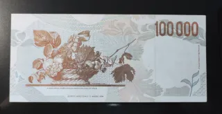 Banconota Lire 100.000 Caravaggio 2° tipo
