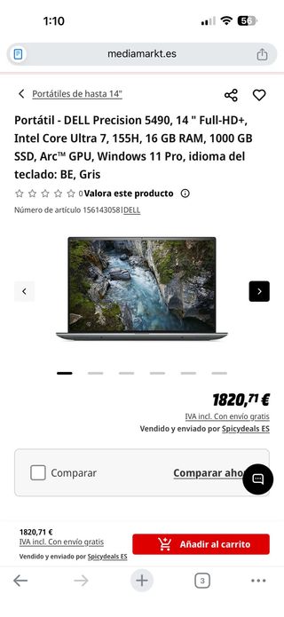 Dell Precision 5490 14 Intel Core Ultra 7