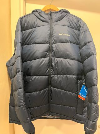 Abrigo Columbia Azul con Capucha