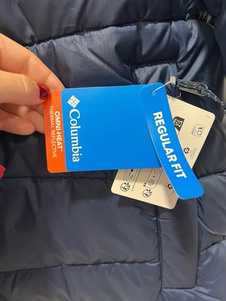 Abrigo Columbia Azul con Capucha