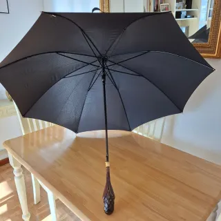 Paragüas Mango Loro Automático Negro