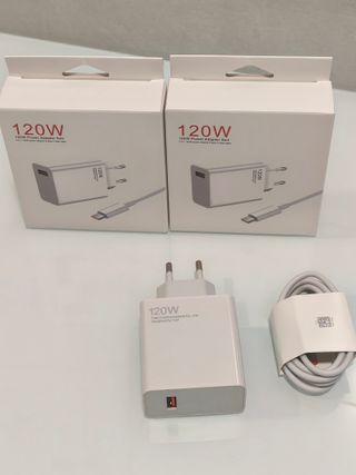 Pacchetto 2 Caricabatterie 120W Ricarica Rapida