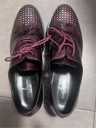 Zapatos Angel Infantes Morado/Plata Personalizados