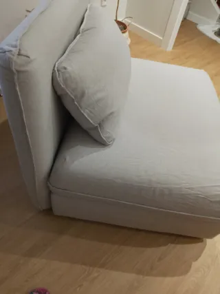 Sofá de 1 cuerpo beige/gris