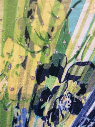 Camiseta sin mangas estampada