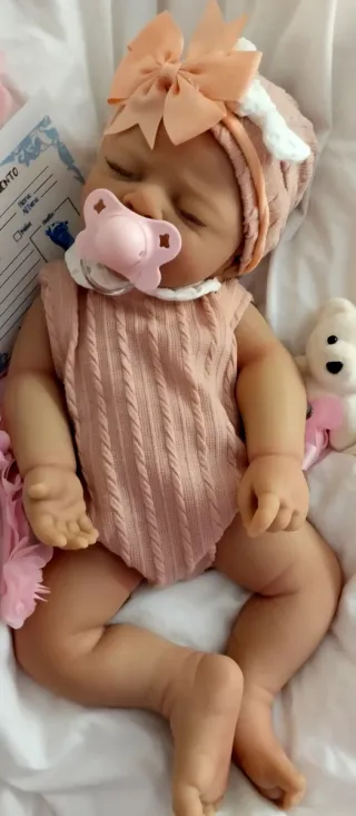 Bebé Reborn Silicona Completa 44cm