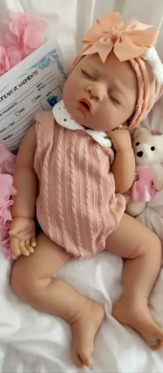 Bebé Reborn Silicona Completa 44cm