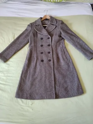 Abrigo Zara Marrón de Espiga