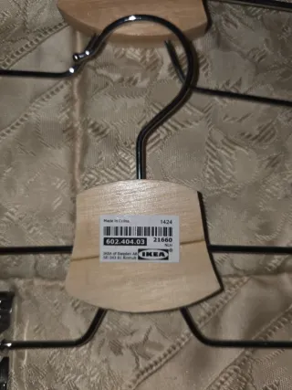 18 Perchas Pantalón y Camisa Marrón/Negro