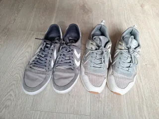 Zapatillas Hummel grises y blancas