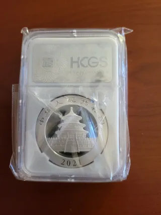 Moneda Panda Plata 2021 HCGS MS70
