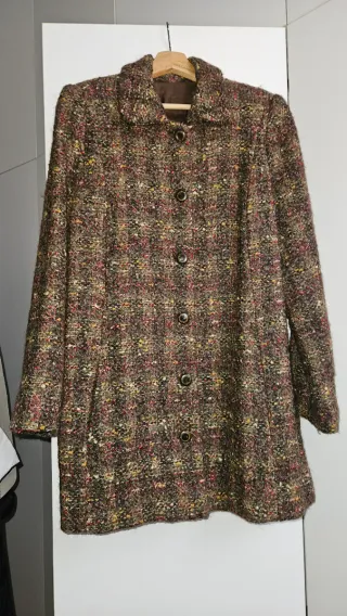 Abrigo tweed multicolor