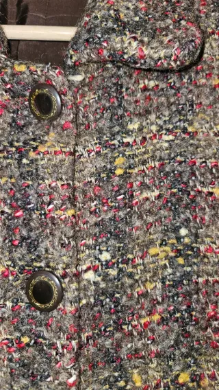 Abrigo tweed multicolor