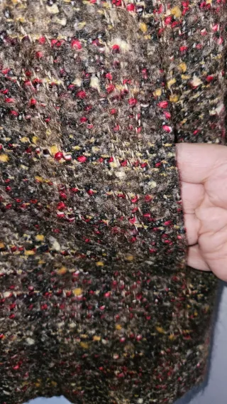 Abrigo tweed multicolor