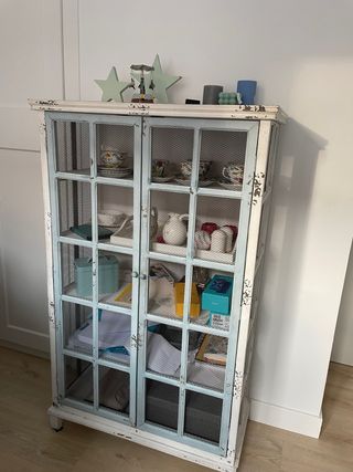 Vitrina Kenay Home Blanca y Azul