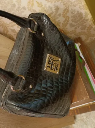 Borsa Tosca Blu Pelle lucida