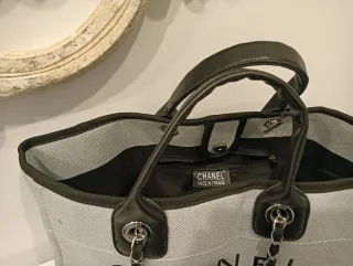 Bolso Chanel Canvasazul clarito y Negro