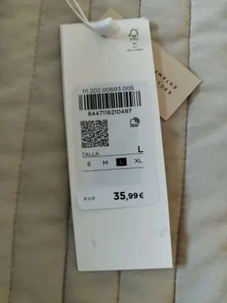 Blusa Southern Cotton floral azul y blanco Talla L