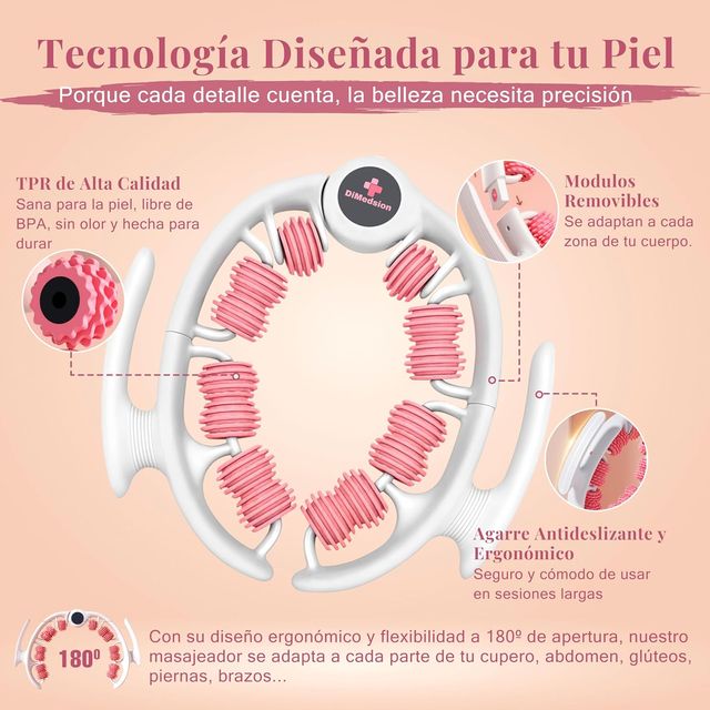 Masajeador Anticelulítico Rodillo Rosa