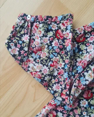 Blusa flores manga 3/4