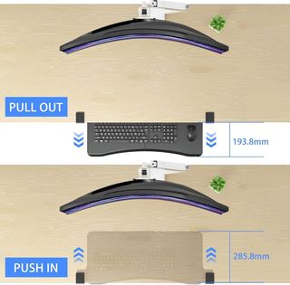 Bandeja Teclado Bajo Mesa con Abrazadera