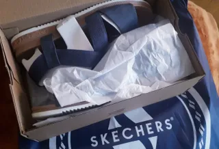 Sandalias Skechers Bobs Azul y Marrón