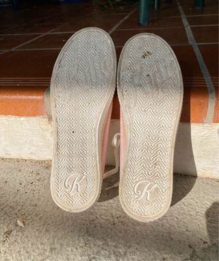Zapatillas casuales rosa mujer talla 40