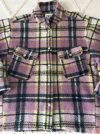 Chaqueta Zara cuadros multicolor