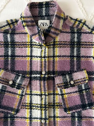 Chaqueta Zara cuadros multicolor