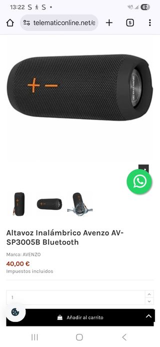 Altavoz Inalámbrico Avenzo AV-SP3005B Bluetooth