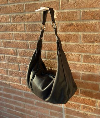 Borsa Hobo Vera Pelle Francesco Biasia Nera