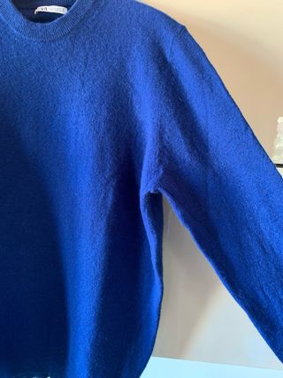 Maglione Zara Lana Blu Tg M