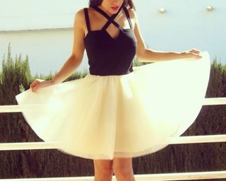 Vestido Love Lova Negro y Blanco Talla S