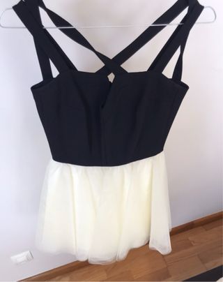 Vestido Love Lova Negro y Blanco Talla S
